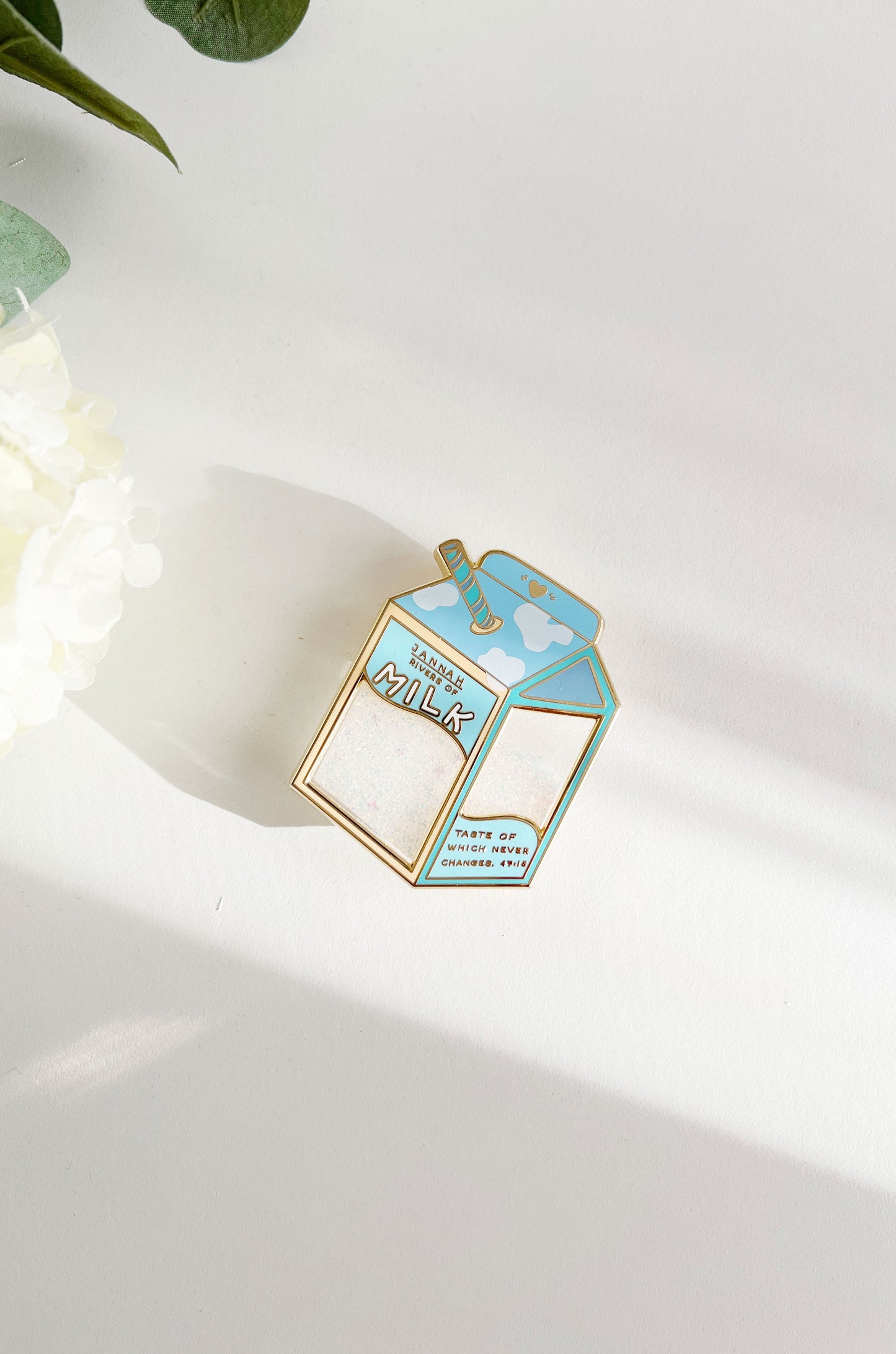 Milk - Glitter liquid pin with display banner | Quote Lovin' | Eid gifts