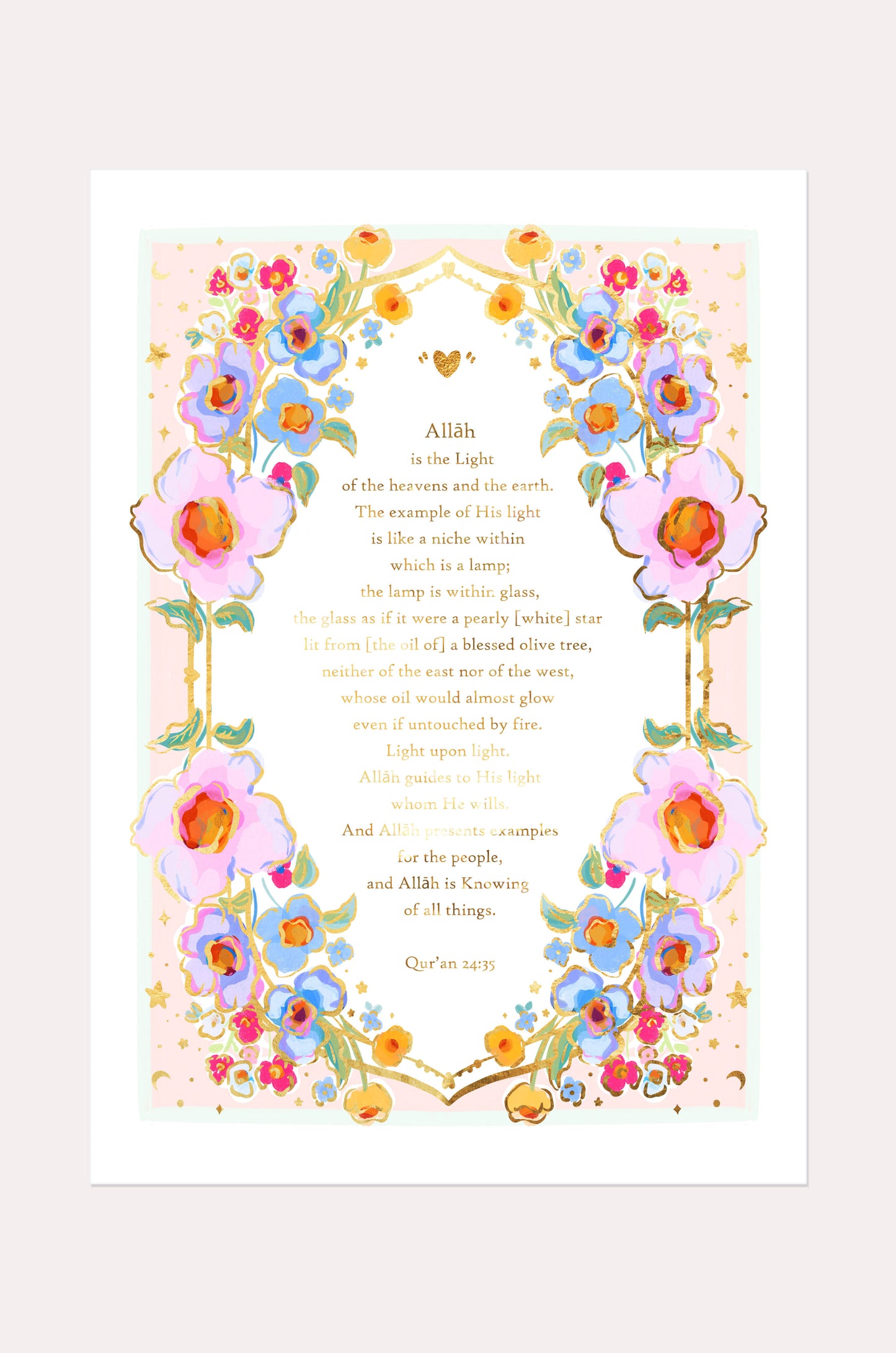 Three item bundle - Glitter liquid pin, A4 art print & enamel pin