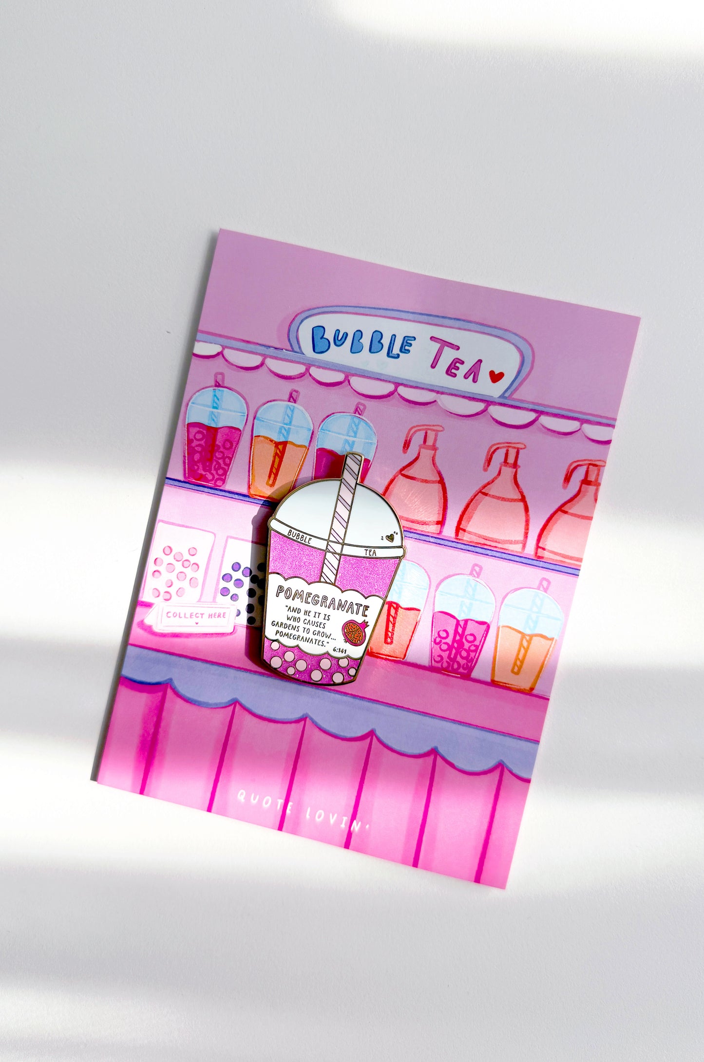 Pomegranate bubble tea Magnet | Quote Lovin' | Eid gifts