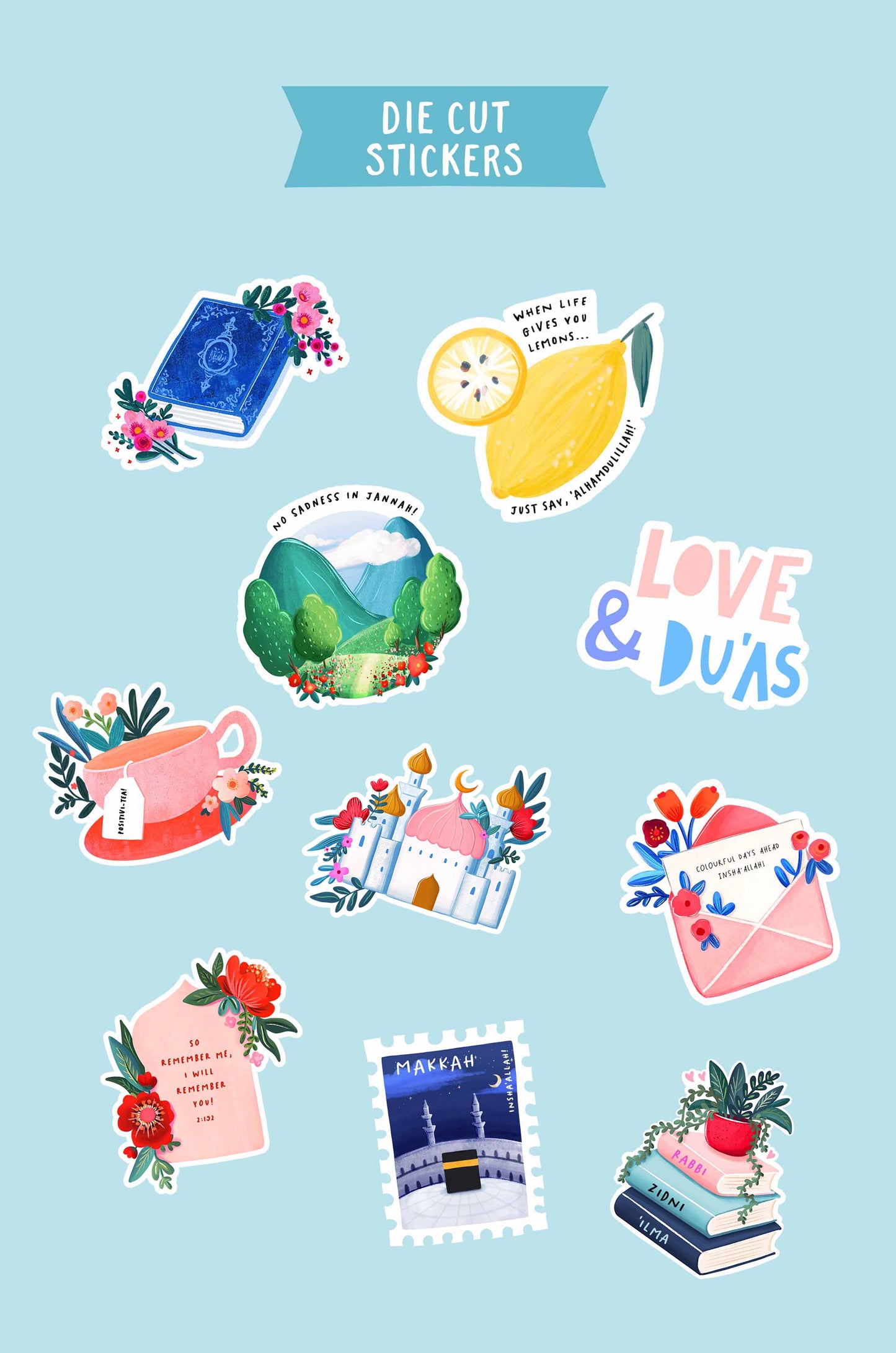 Die cut Islamic stickers | Quote Lovin' | Eid gift ideas - Quote Lovin'