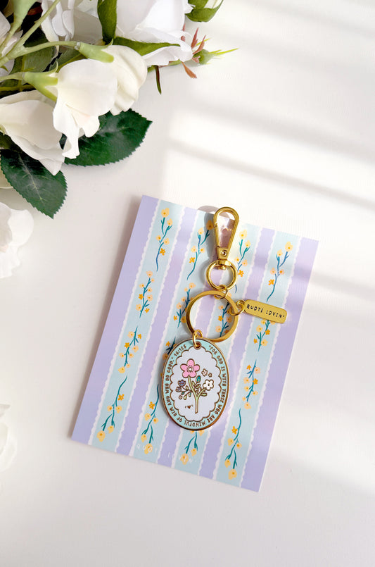 Floral mint keyring | Quote Lovin' | Eid gifts
