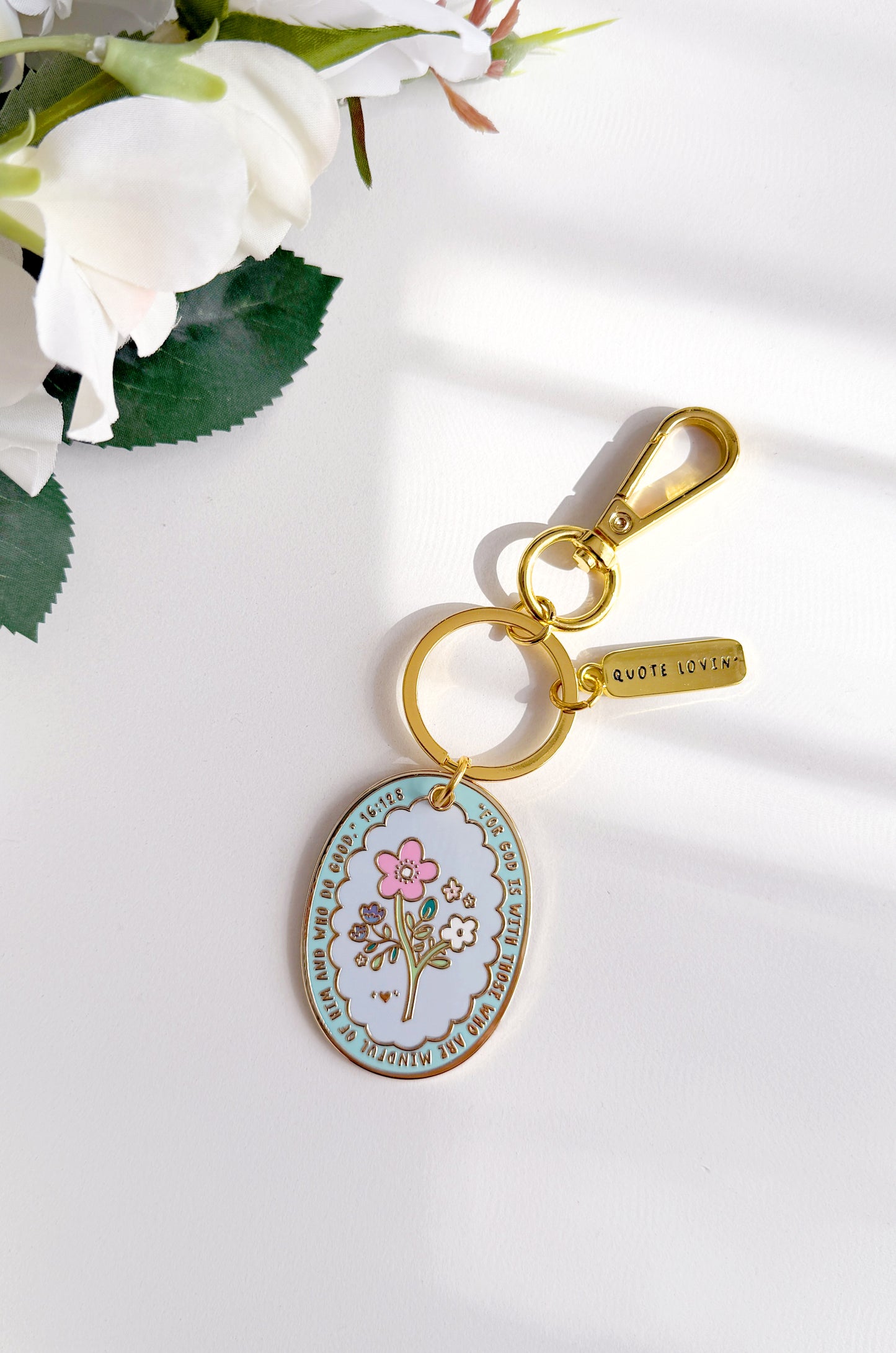 Floral mint keyring | Quote Lovin' | Eid gifts