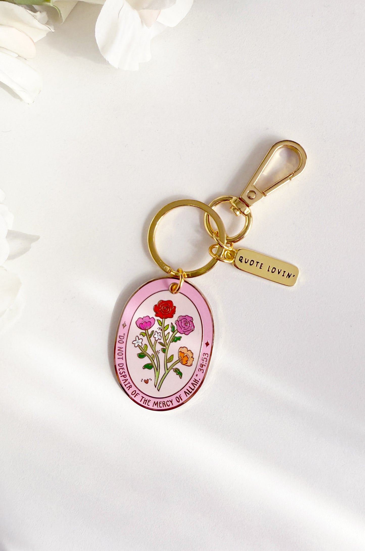 Floral pink keyring | Quote Lovin' | Eid gifts