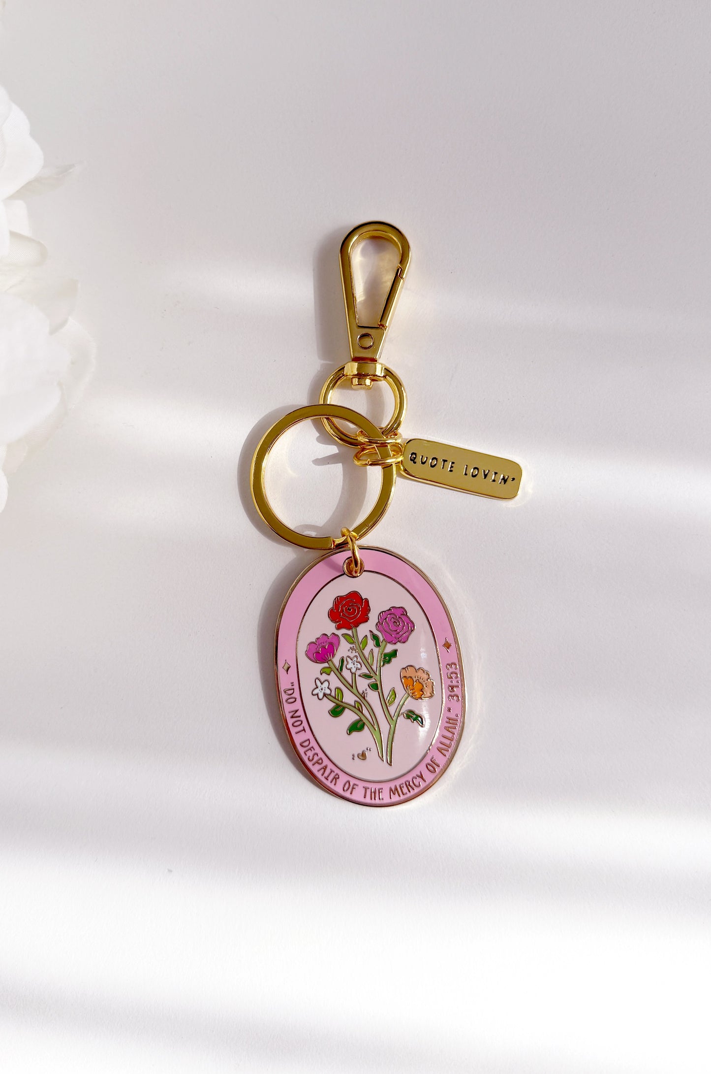 Floral pink keyring | Quote Lovin' | Eid gifts