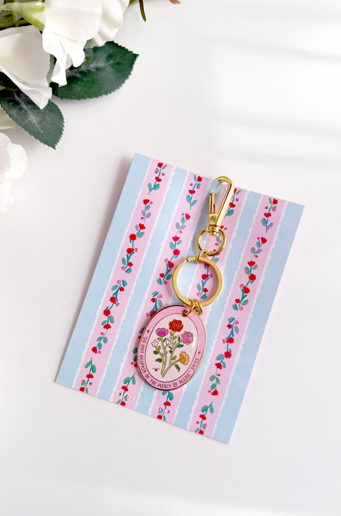 Floral pink keyring | Quote Lovin' | Eid gifts