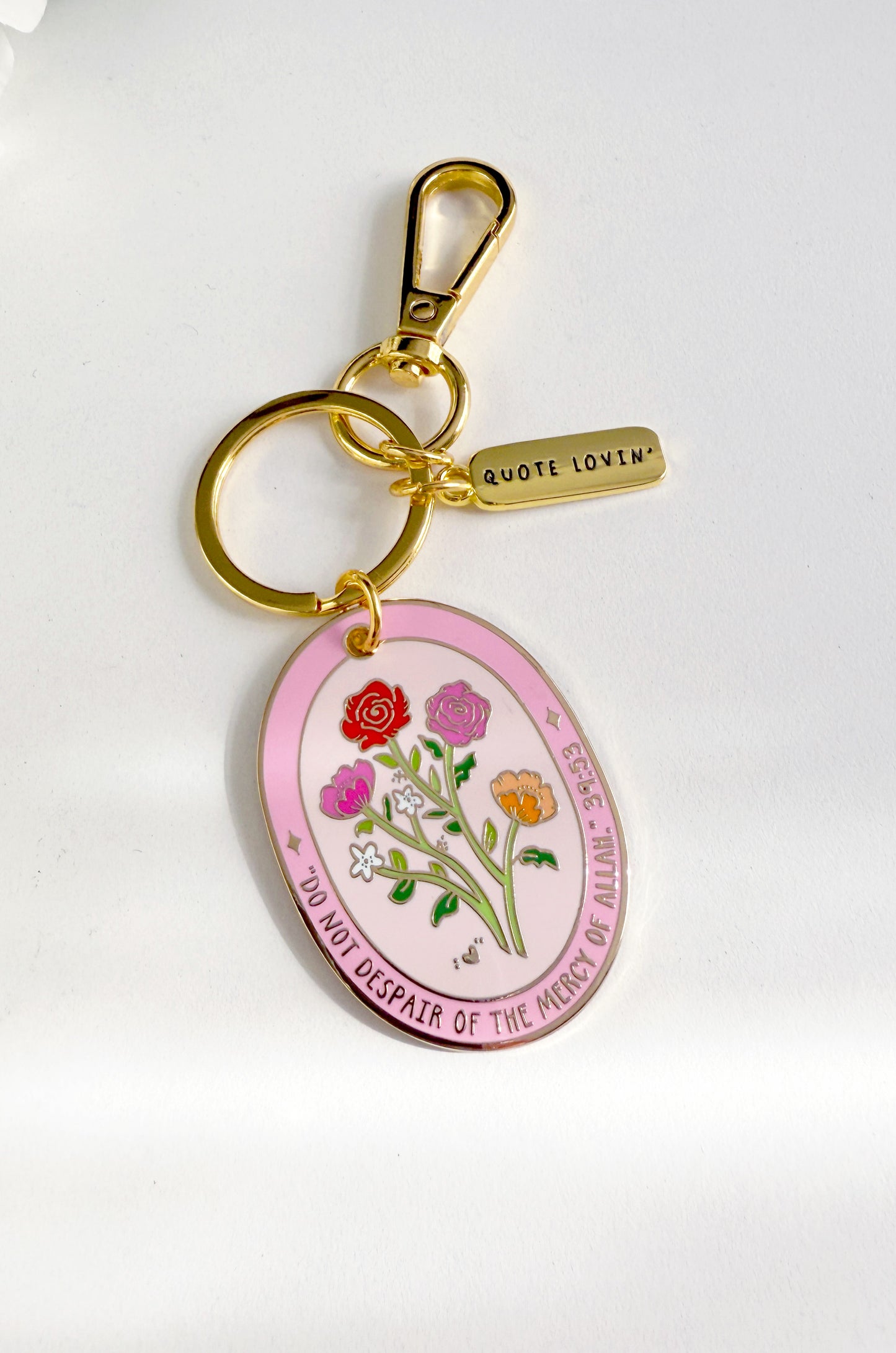 Floral pink keyring | Quote Lovin' | Eid gifts