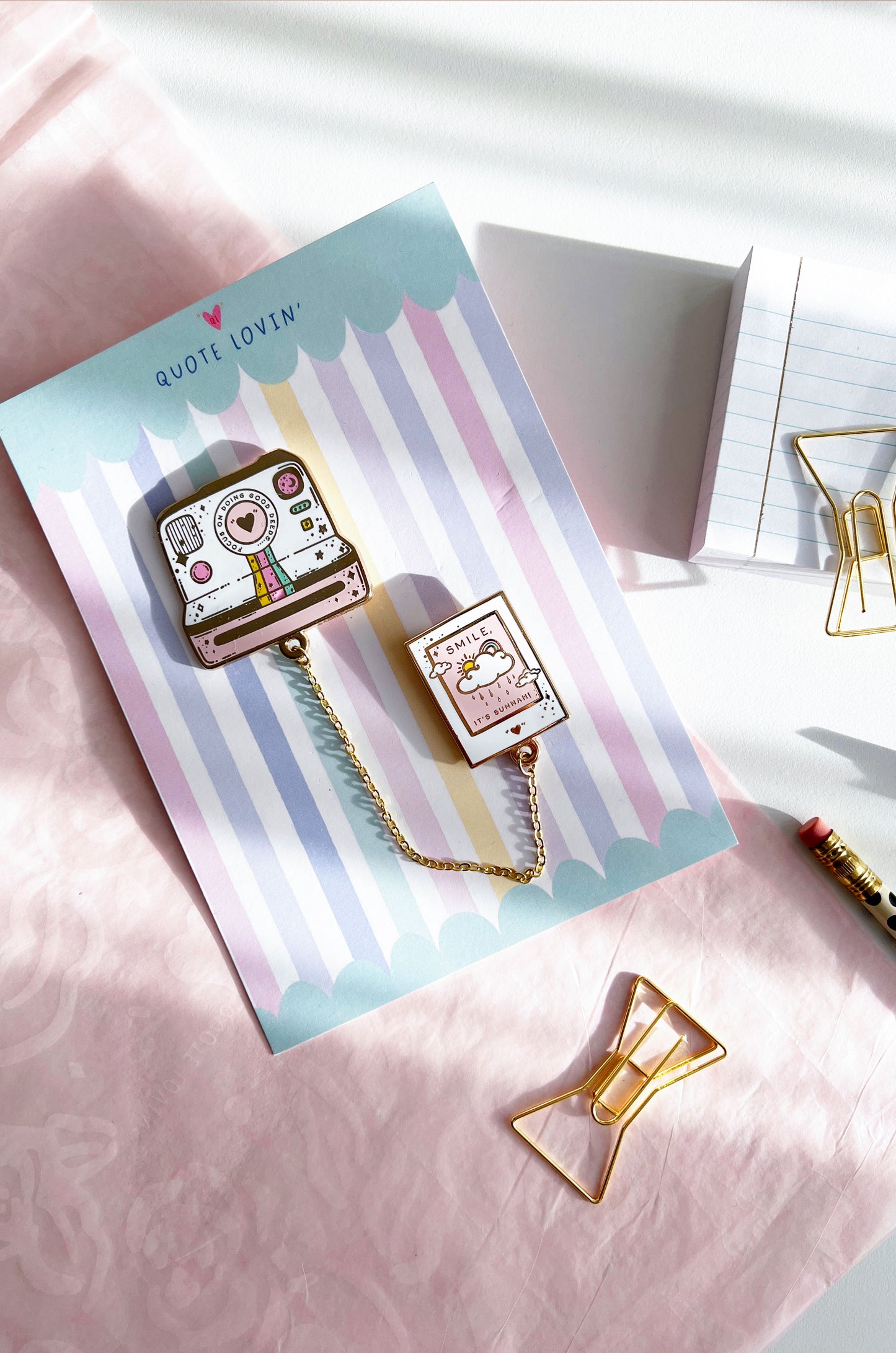 Polaroid chain pins | Quote Lovin' | Eid gifts - Quote Lovin'